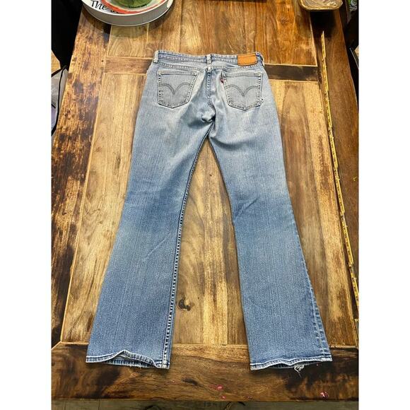 Levi's Premium Blue Mid Rise Superlow Bootcut Jeans Size 29M - Picture 4 of 4